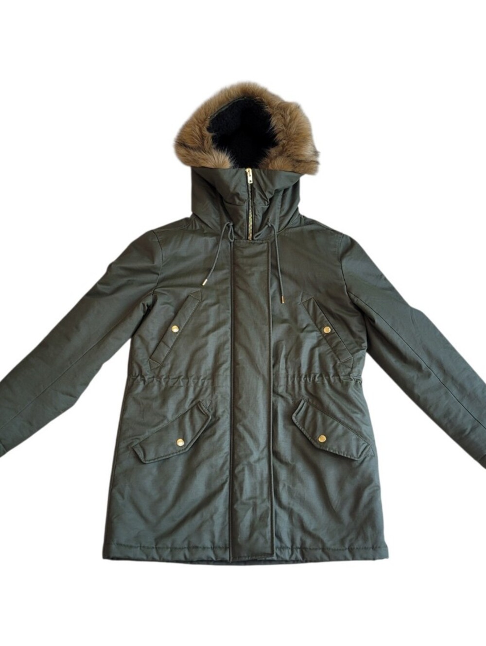 EUC J.Crew Perfect Winter Parka Eco-Friendly Primaloft Size M - Picture 6 of 13